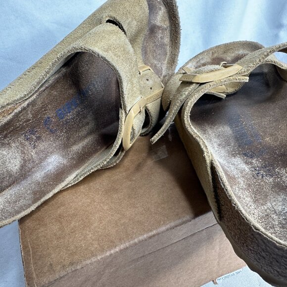 Birkenstock - Arizona Yellow Suede Sandals Slip-ons - EU Size 38 - Picture 9 of 11